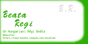 beata regi business card