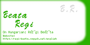 beata regi business card